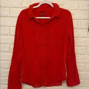 #064. Red Button-Up Shirt by Merona